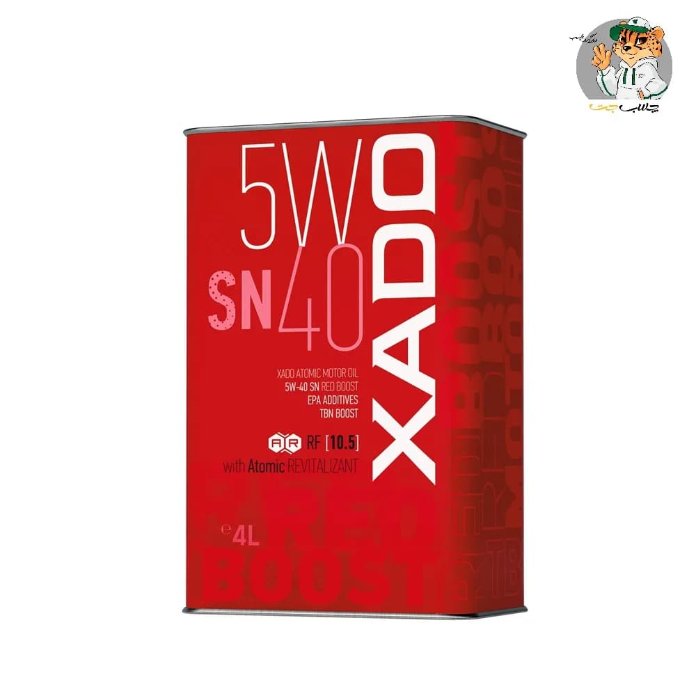 روغن موتور زادو XADO Red Boost Oil 5W‑40 SN چهارلیتری — تصویر ۲