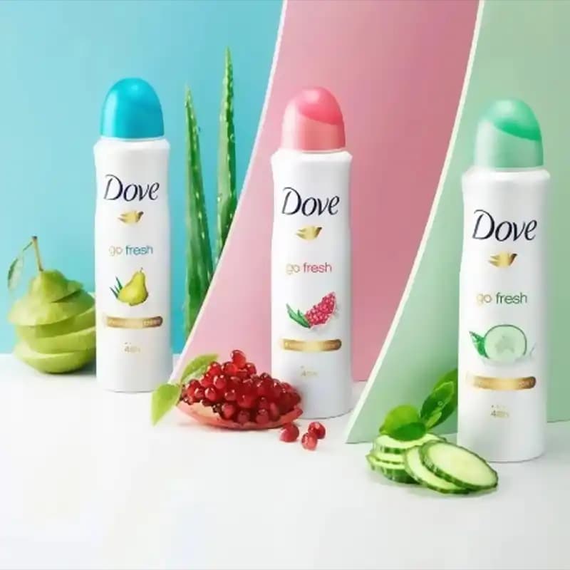 اسپری ضد تعریق داو Go Fresh با رایحه خیار و چای سبز – محافظت 48 ساعته — تصویر ۳