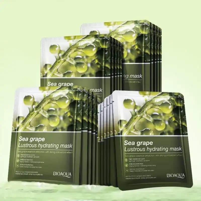 ماسک ورقه ای انگور دریایی لیفتینگ بیواکوا Bioaqua – ضد پیری و تغذیه پوست — تصویر ۳