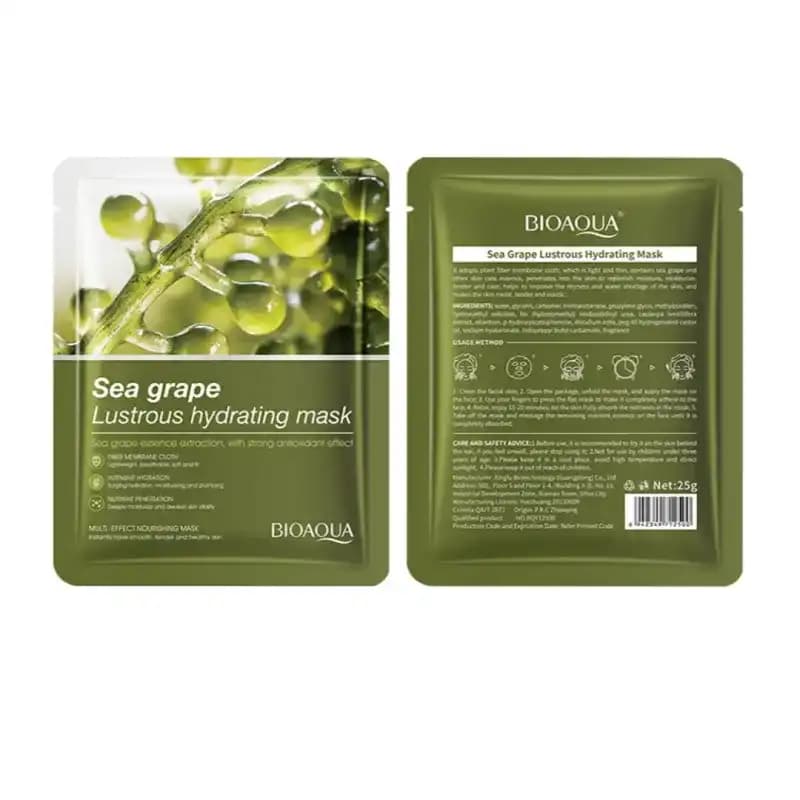 ماسک ورقه ای انگور دریایی لیفتینگ بیواکوا Bioaqua – ضد پیری و تغذیه پوست — تصویر ۲