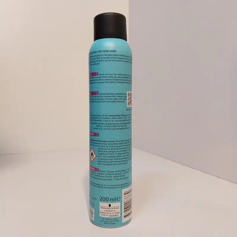 اسپری شامپو خشک got2b آبی مدل Instant Refresh Extra Volume اصل آلمان — تصویر ۴