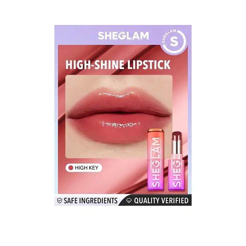 رژلب جامد شیگلم مدل براق High Shine رنگ High Key — تصویر ۲