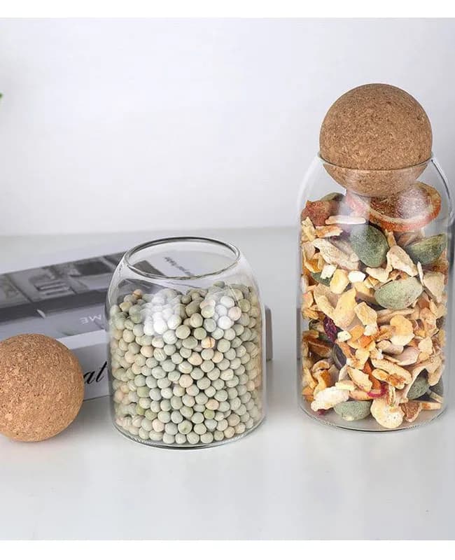 ظروف نگهدارنده پیرکس درب بامبو — تصویر ۵