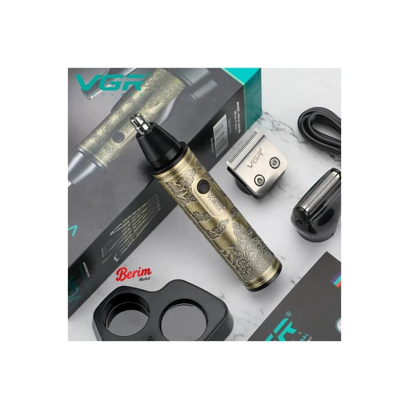 ست 4 کاره ماشین اصلاح موی صورت و بدن وی جی ار مدل V-621 — تصویر ۴