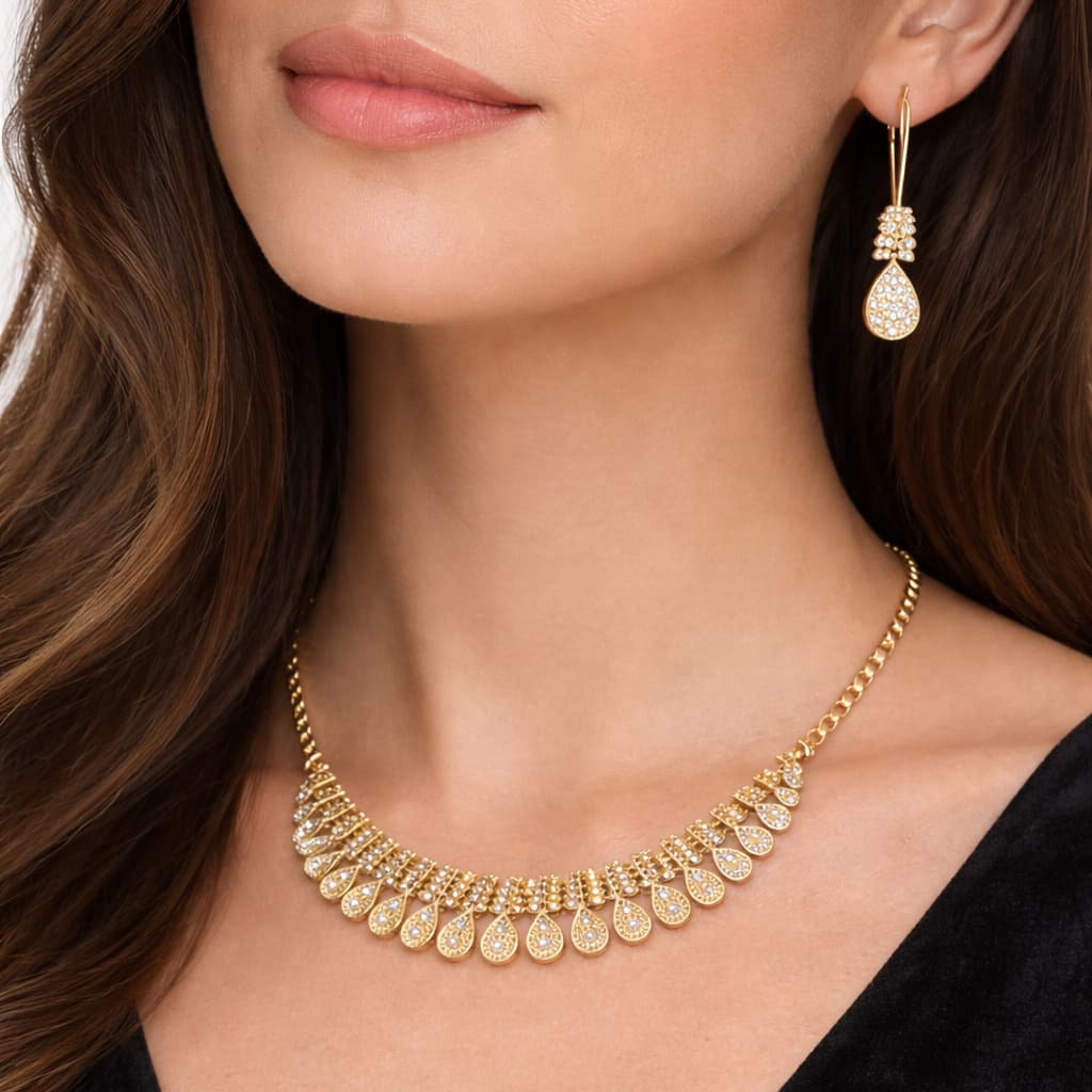 سرویس طلا زنانه مدل زرین 9.99 گرم