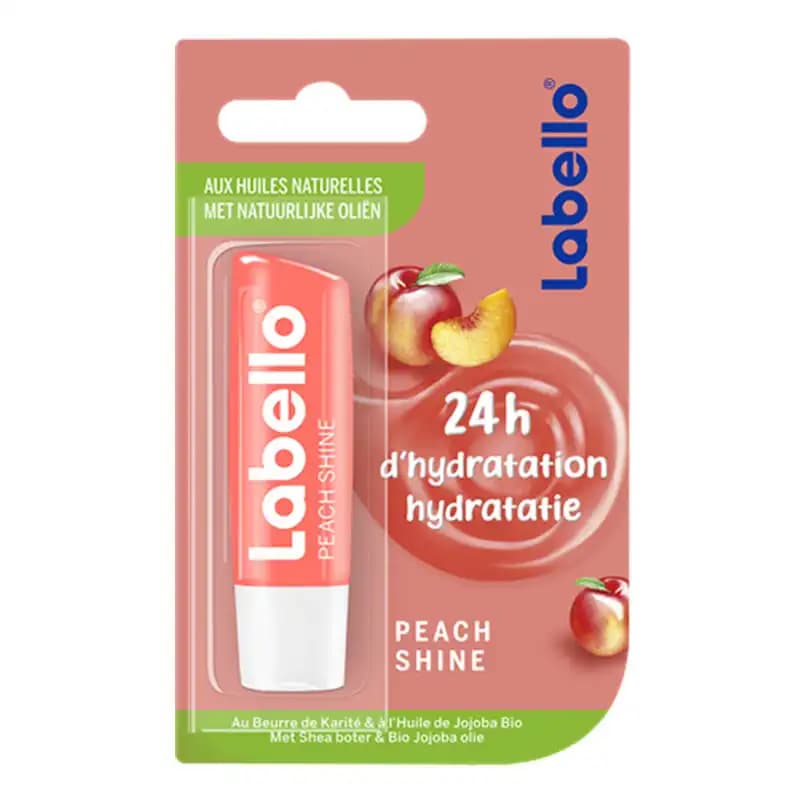 بالم لب لابلو Labello مدل Shine Peach طعم هلو — تصویر ۴