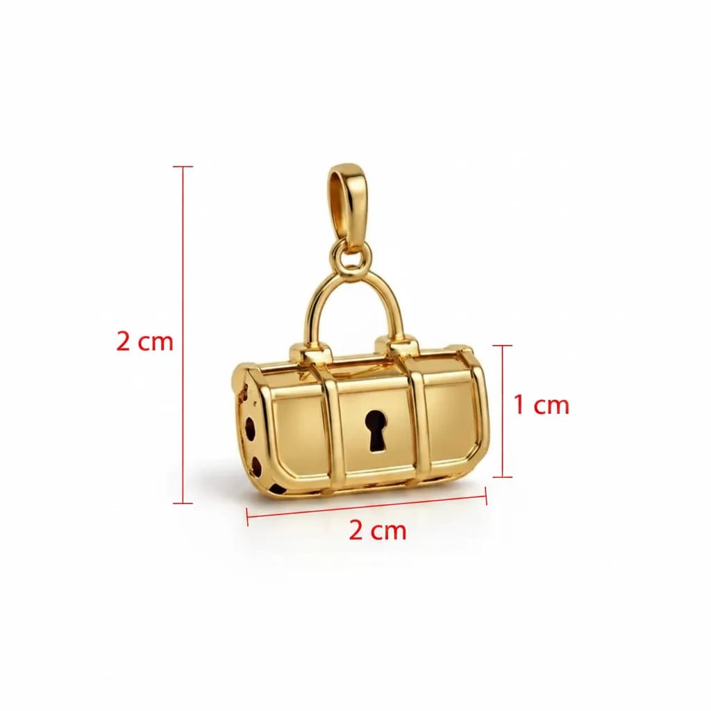 آویز طلا زنانه LoveLock (3.12 گرم) — تصویر ۳