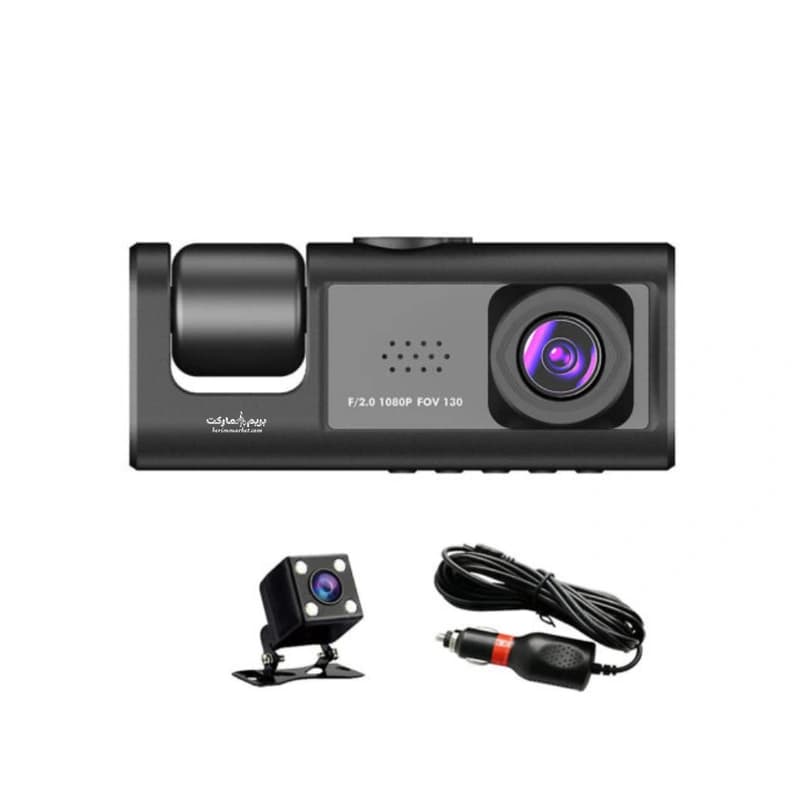 دوربین ثبت وقایع خودرو 3 دوربینه مدل بلک باکس وای فای دار wifi 1296 HD