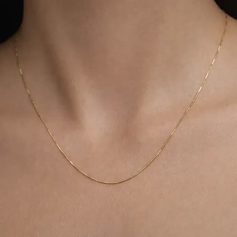 زنجیر Box Chain (4.72 گرم) _کارکرده _بدون اجرت