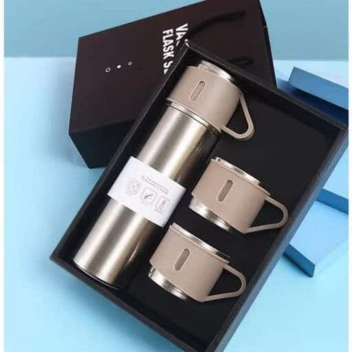 فلاسک دو فنجان درب استیل وارداتی کد KIT-309 — تصویر ۳