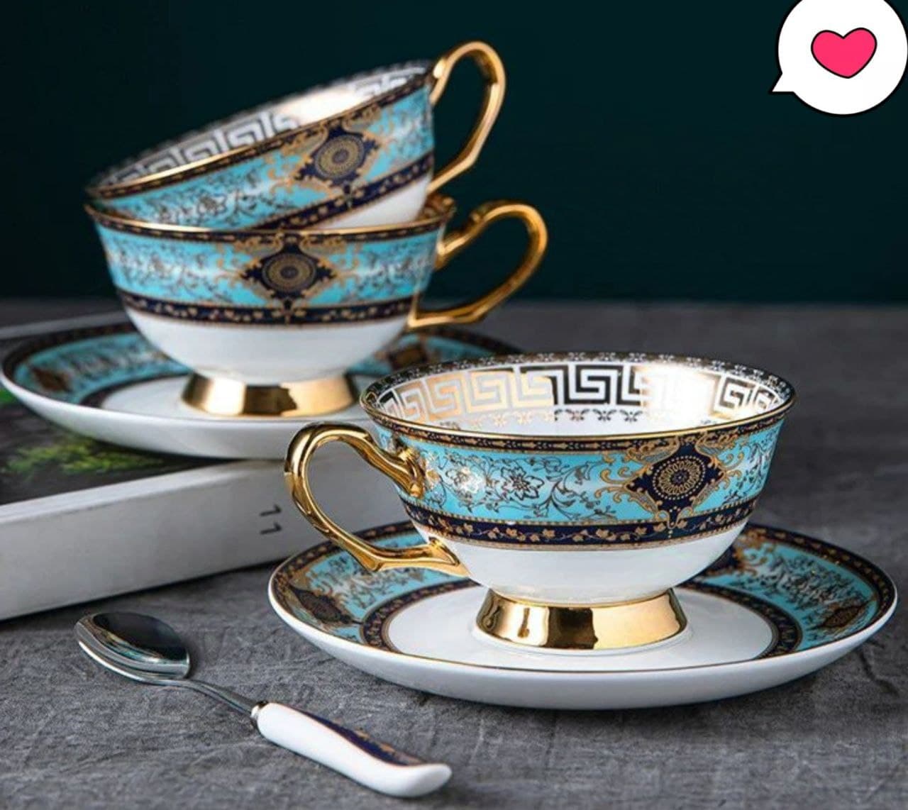 ست چایخوری دونفره 6 پارچه وارداتی کد KIT-90 — تصویر ۴