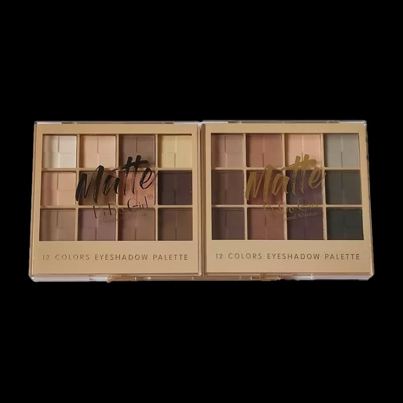 پالت سایه 12 رنگ دودوگرل Matte Eyeshadow پالت سایه مات شماره 01، 02