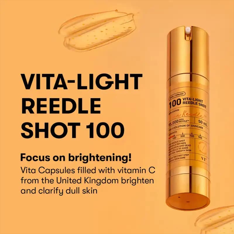 سرم ضد لک و روشن کننده ویتالایت ریدل شات VT Reedle Shot 100 Vitalight — تصویر ۴