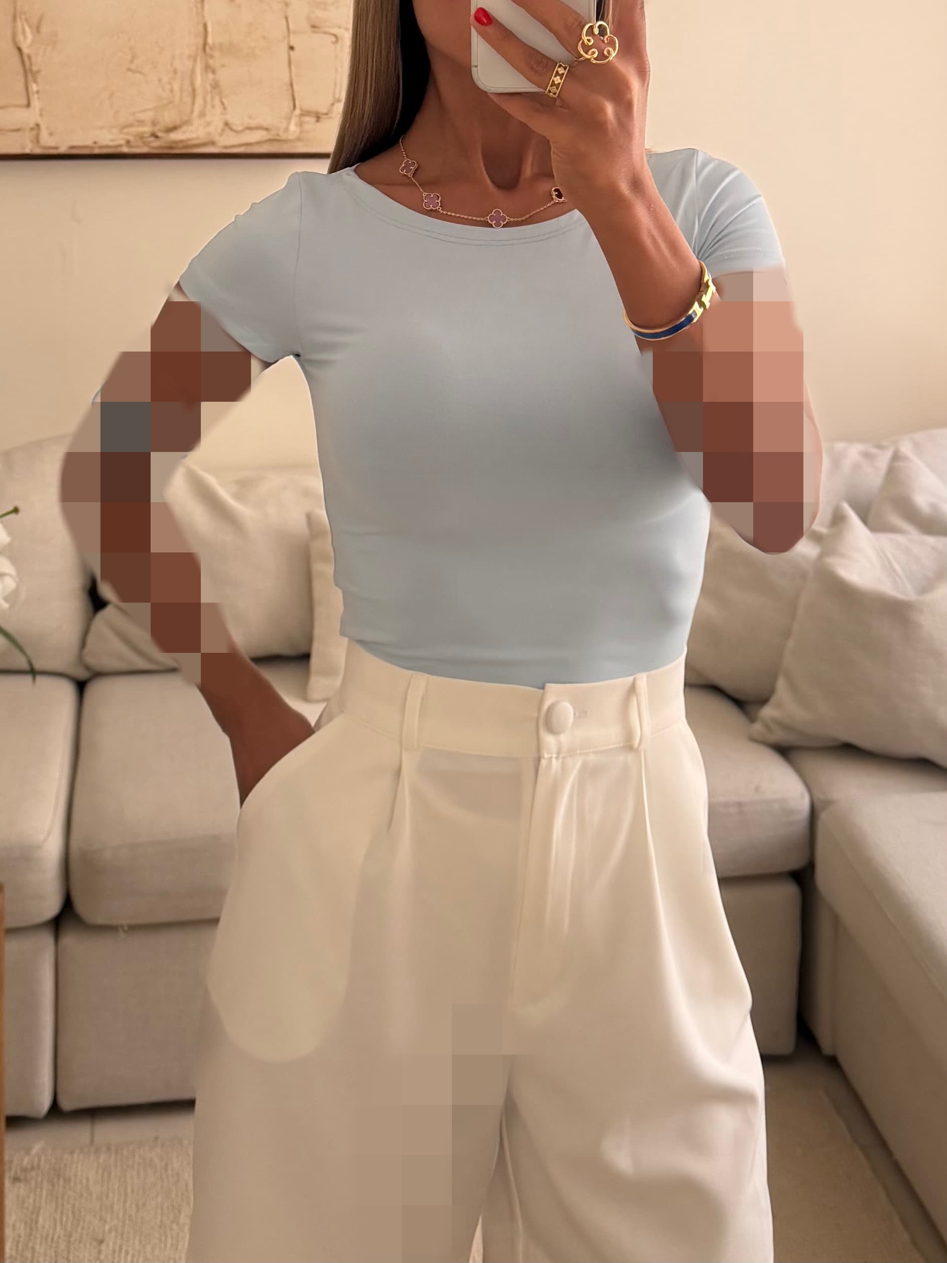 River Island |Slim fit tee | sky blue