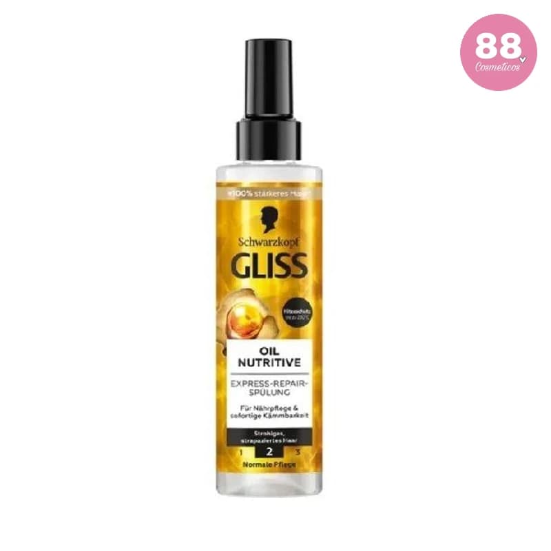 اسپری دوفاز طلایی گلیس GLISS مدل Oil Nutritive حجم 200 میلی لیتر