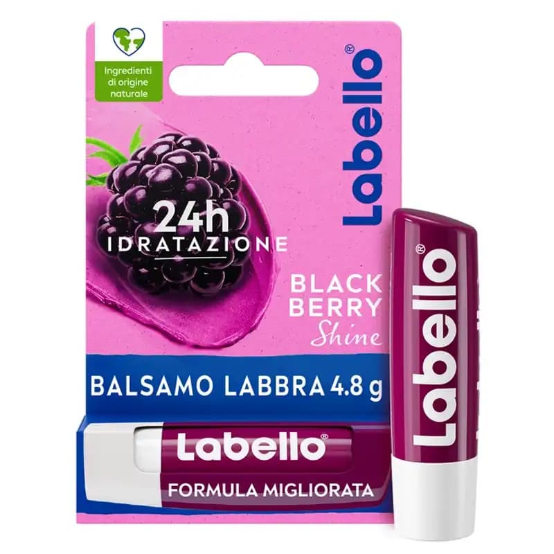 بالم لب لابلو مدل تمشک Labello Blackberry Shine سری جدید اصل آلمان — تصویر ۳