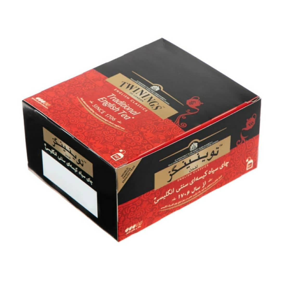 چای سیاه کیسه ای توینینگز سنتی انگلیسی بسته 100عددی