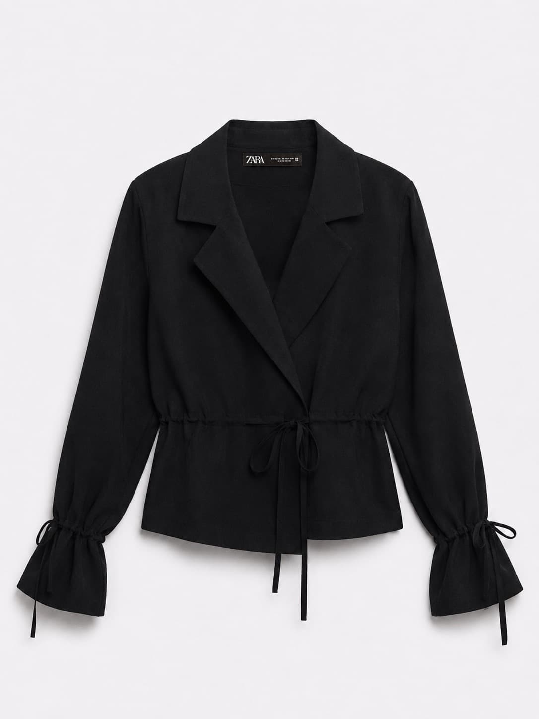 ZARA Soft Wrap Blazer | Soft Black Edition — تصویر ۵