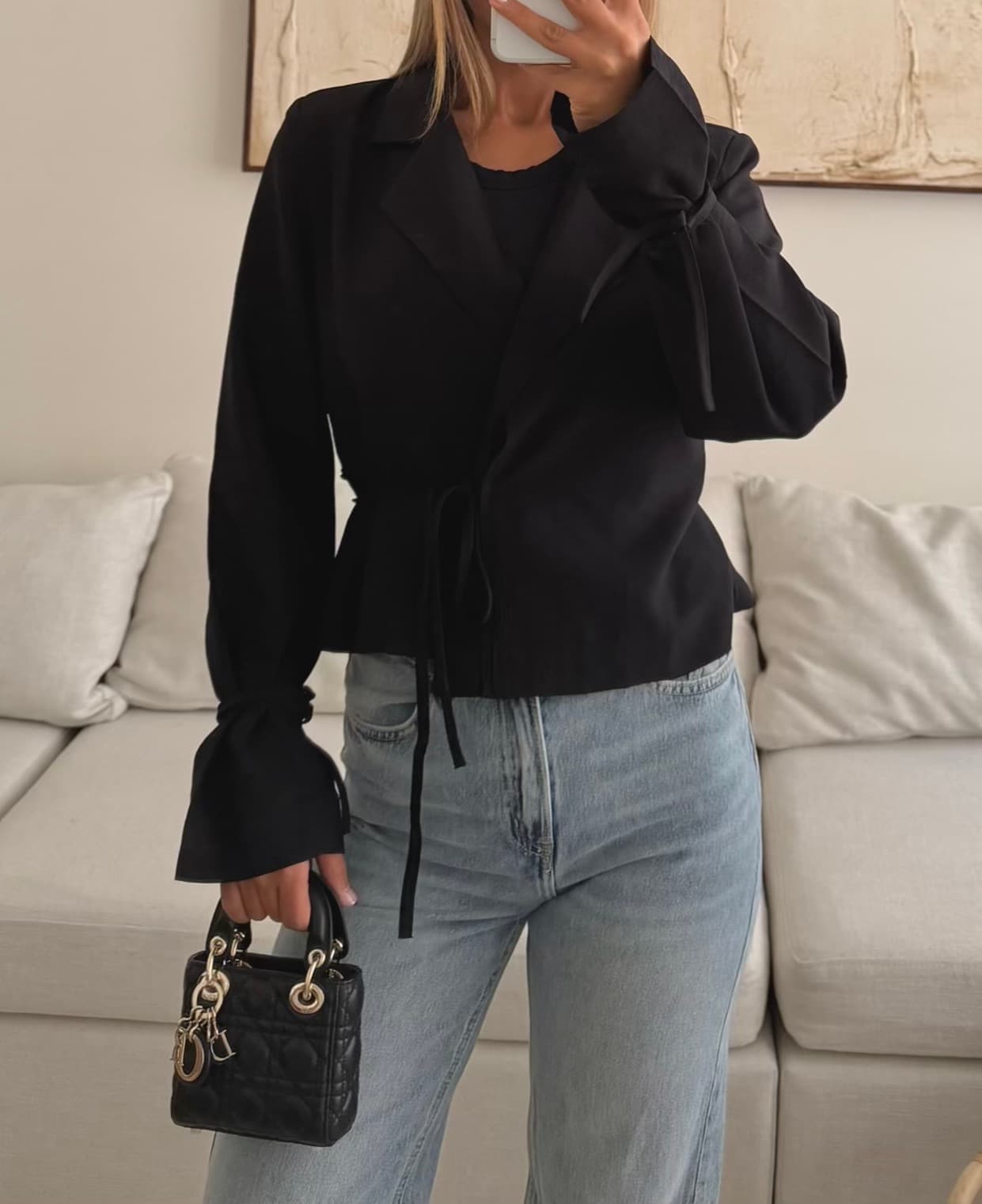 ZARA Soft Wrap Blazer | Soft Black Edition — تصویر ۲
