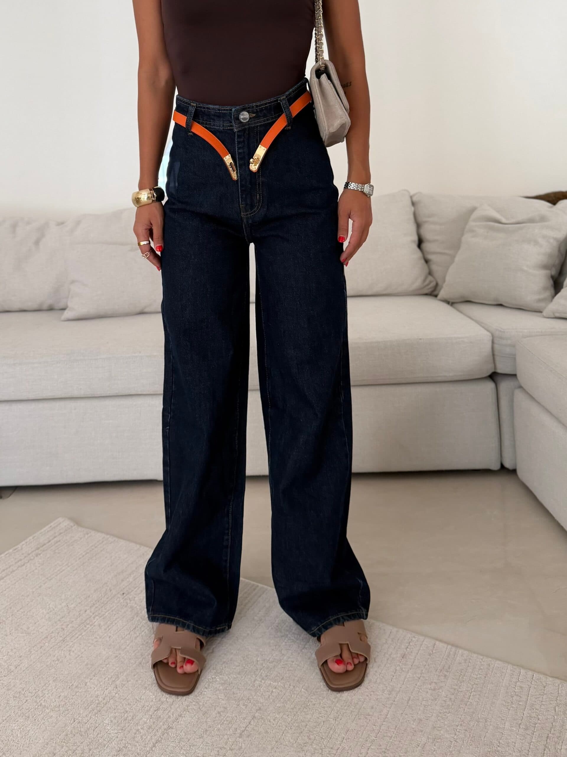 Denimer Wide Leg Jean | Navy — تصویر ۴