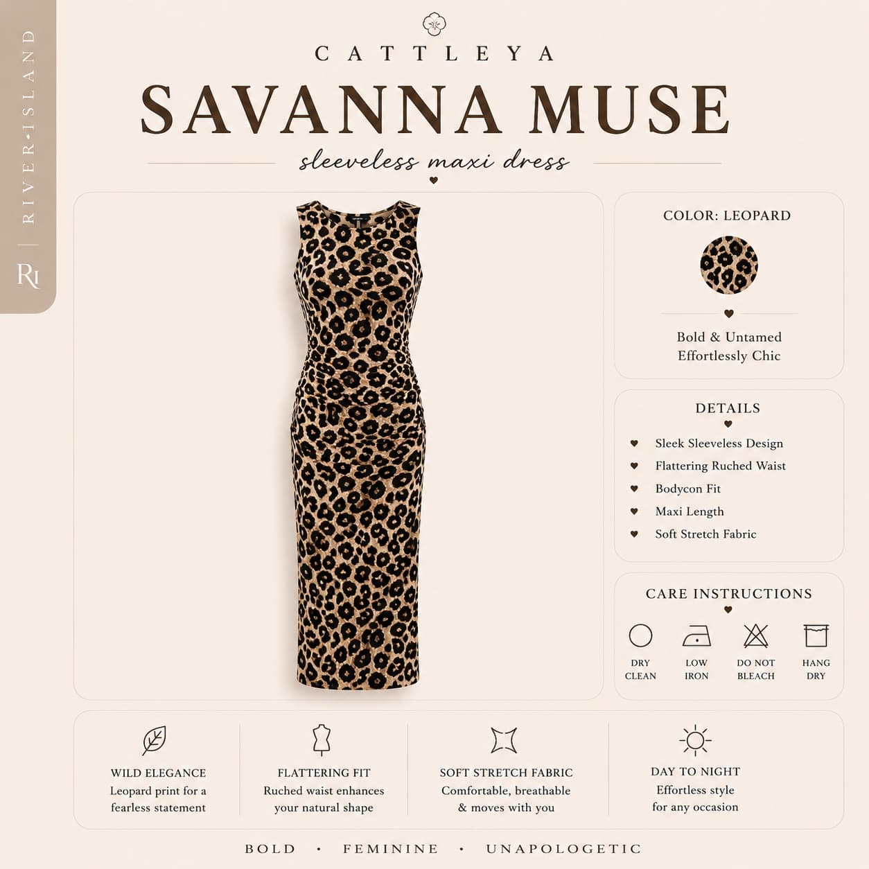 River Island-Savanna Muse Leopard Dress