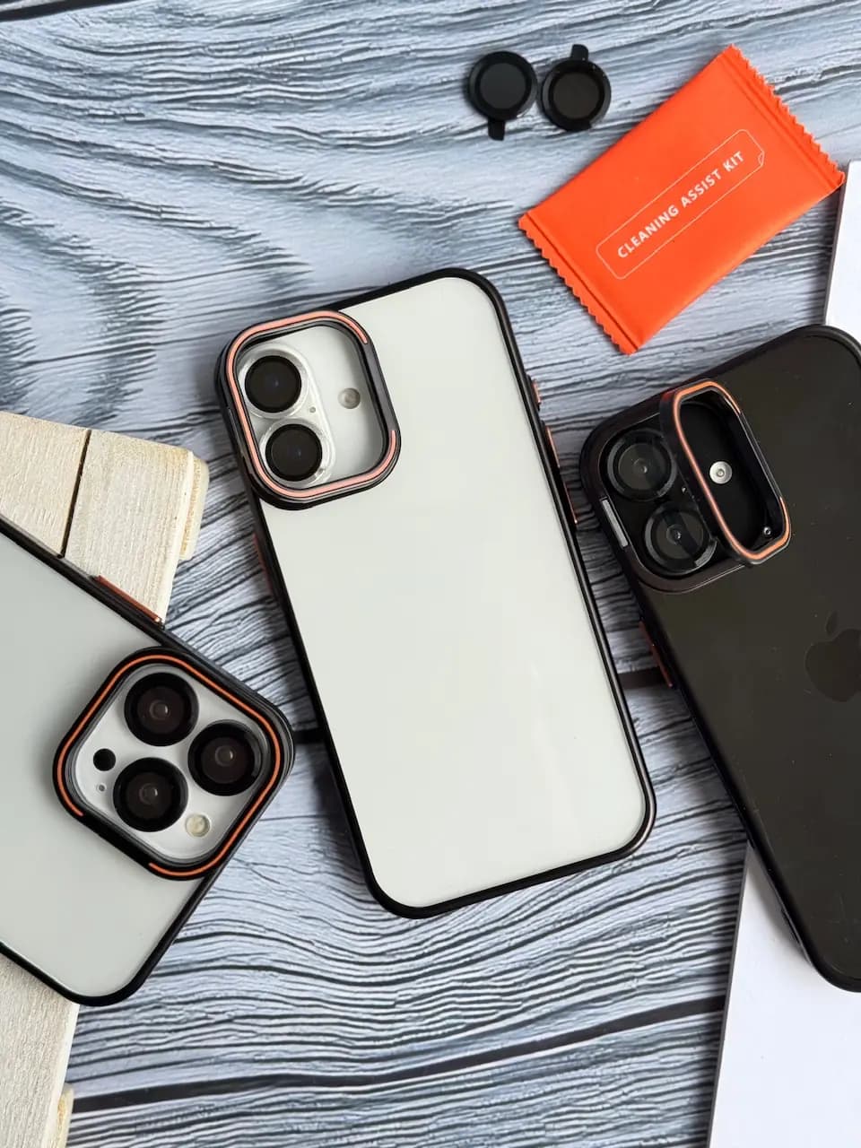 قاب orange lens استند شو با محافظ لنز — تصویر ۴
