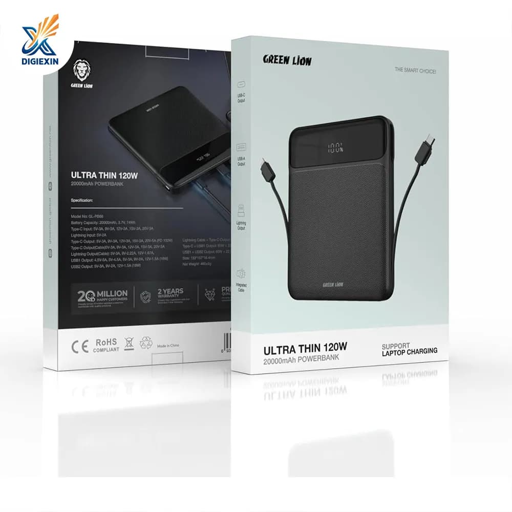 پاوربانک گرین لاین مدل Ultra Thin ظرفیت 20000 میلی‌آمپر ساعت — تصویر ۲