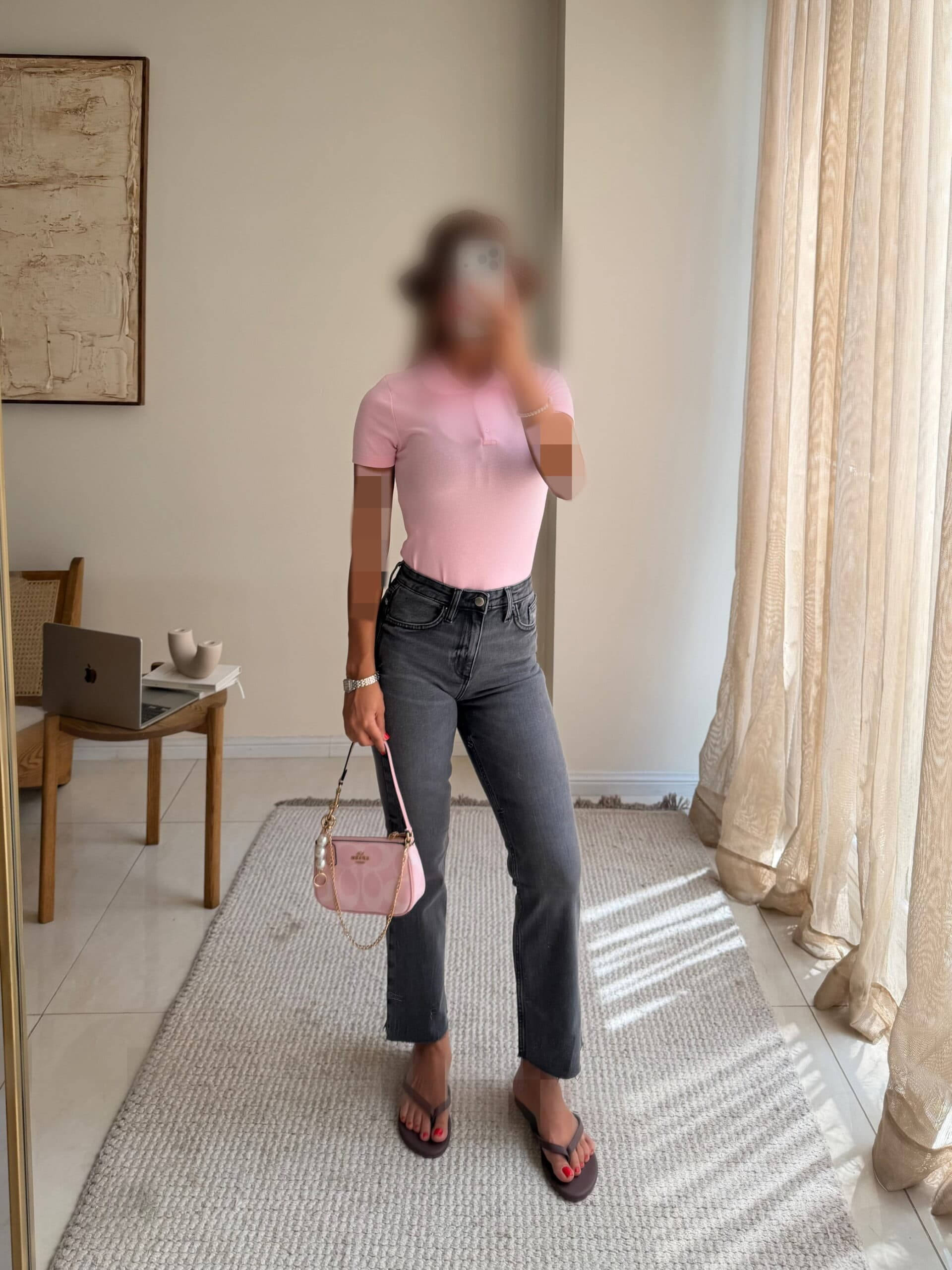 پولو شرت Button- Polo Shirt | Baby Pink — تصویر ۲