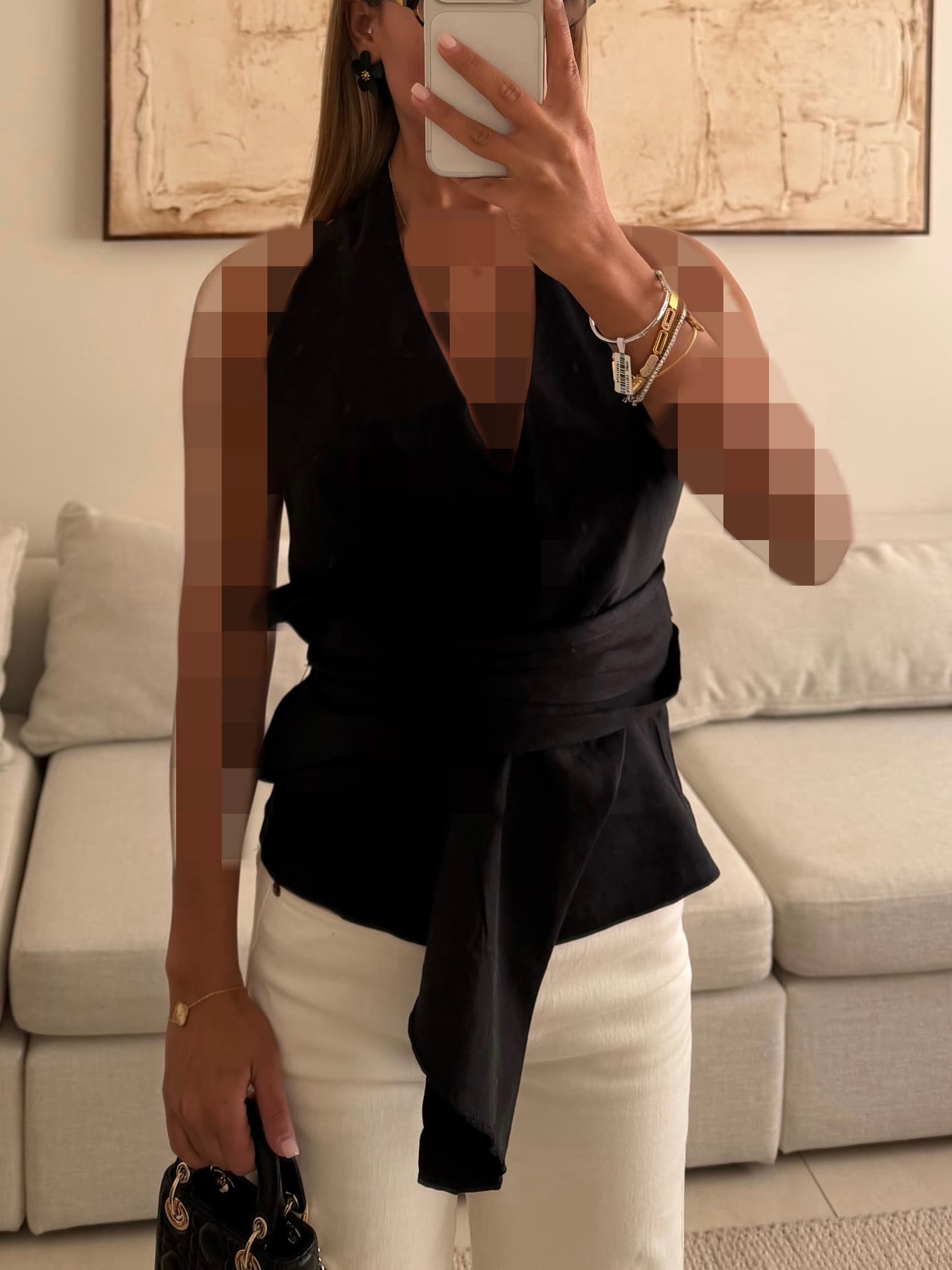 تاپ کلاسیک ZARA مشکی