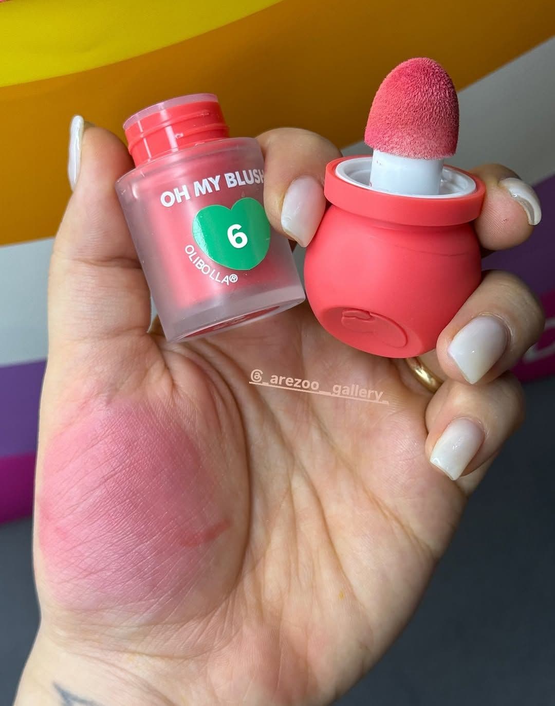رژگونه مایع همراه پد انگشتی طرح قلب اولی بولا در 6 رنگ — تصویر ۶