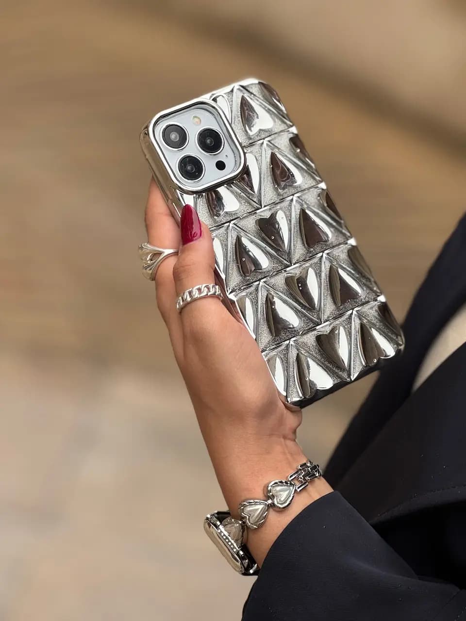 قاب Silver Heart با ورقه شاینی (کدC1876) — تصویر ۲