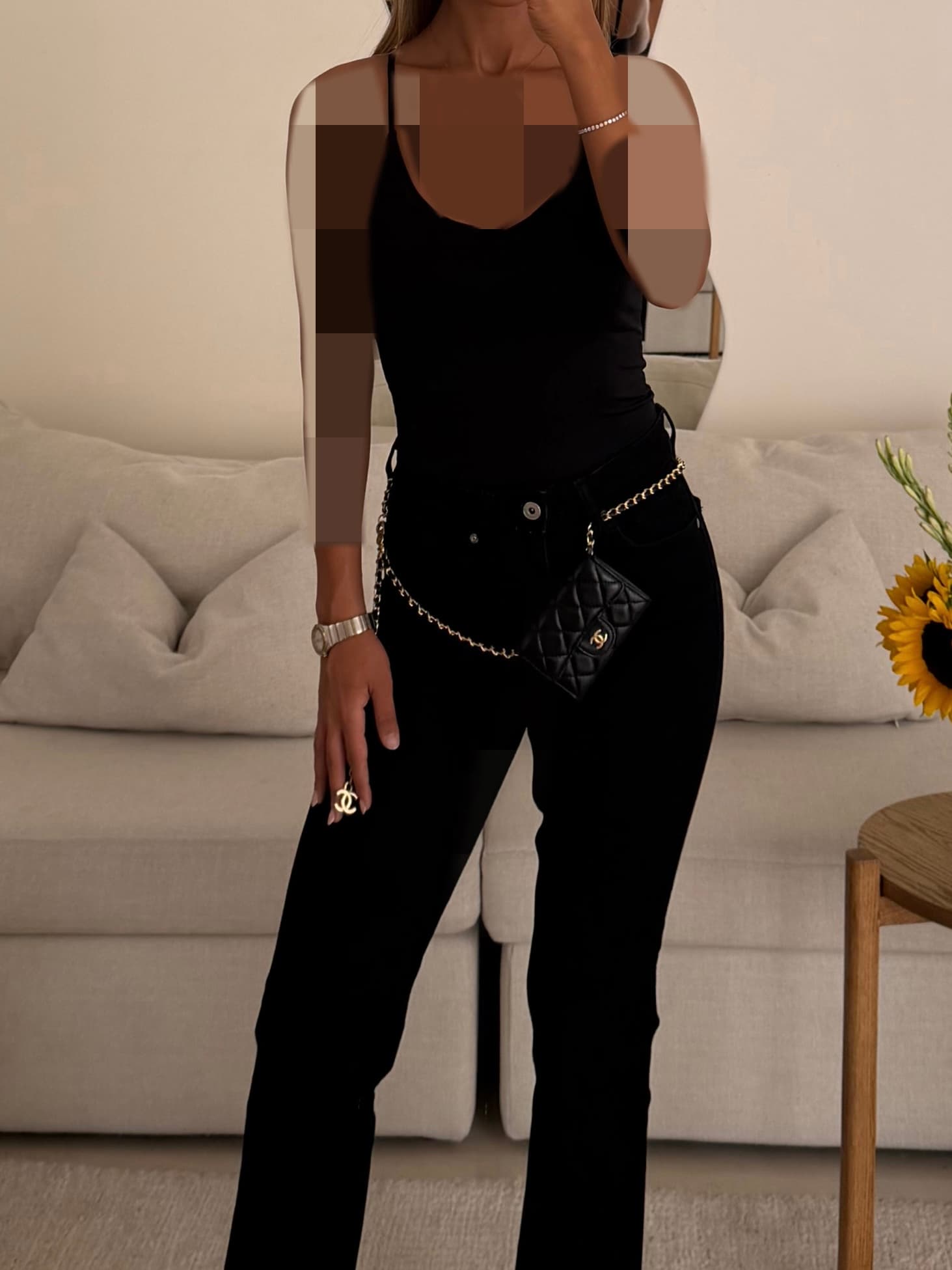 Sterdivarius-Skin Strap Body-black