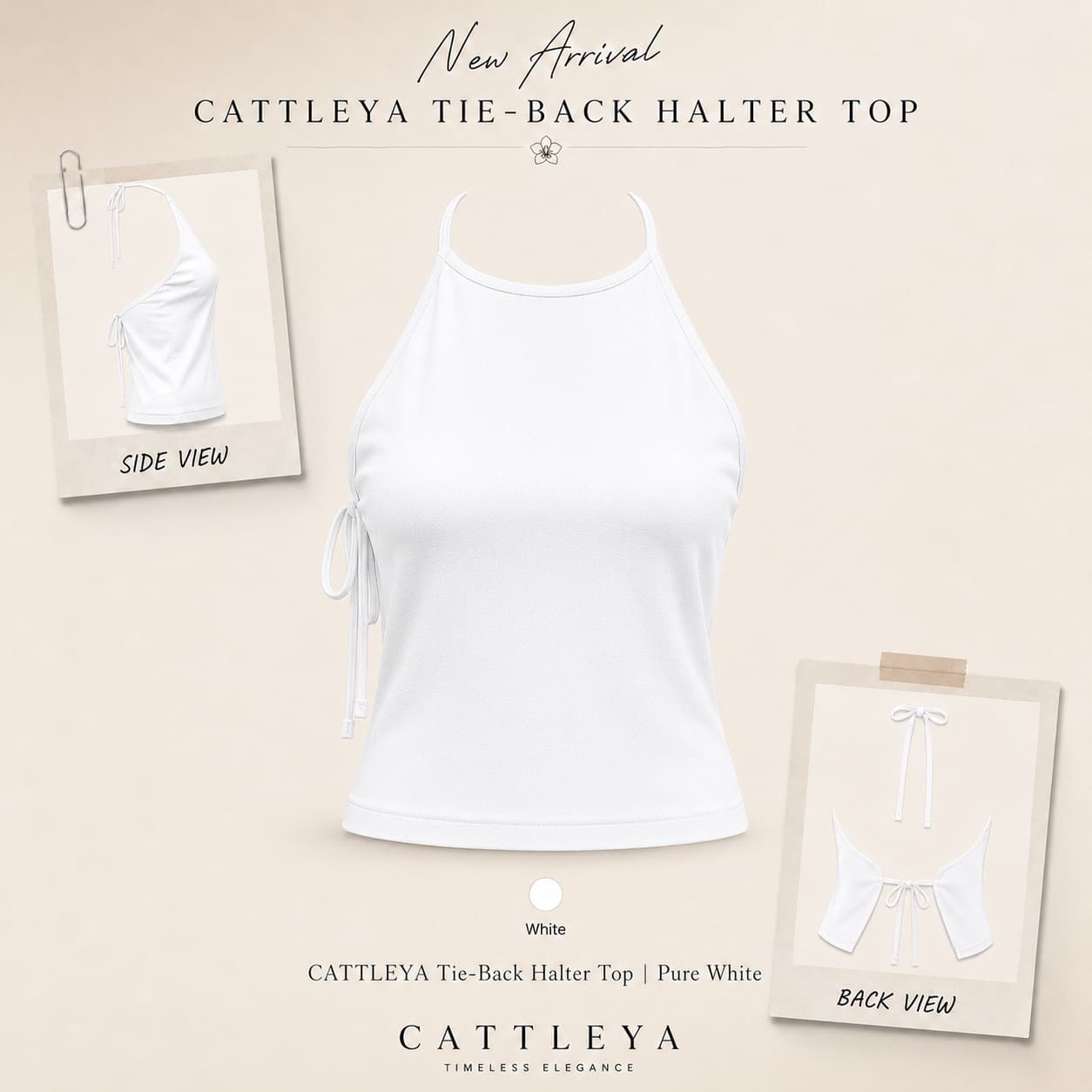 CATTLEYA | Tie-Back Halter Top — تصویر ۷