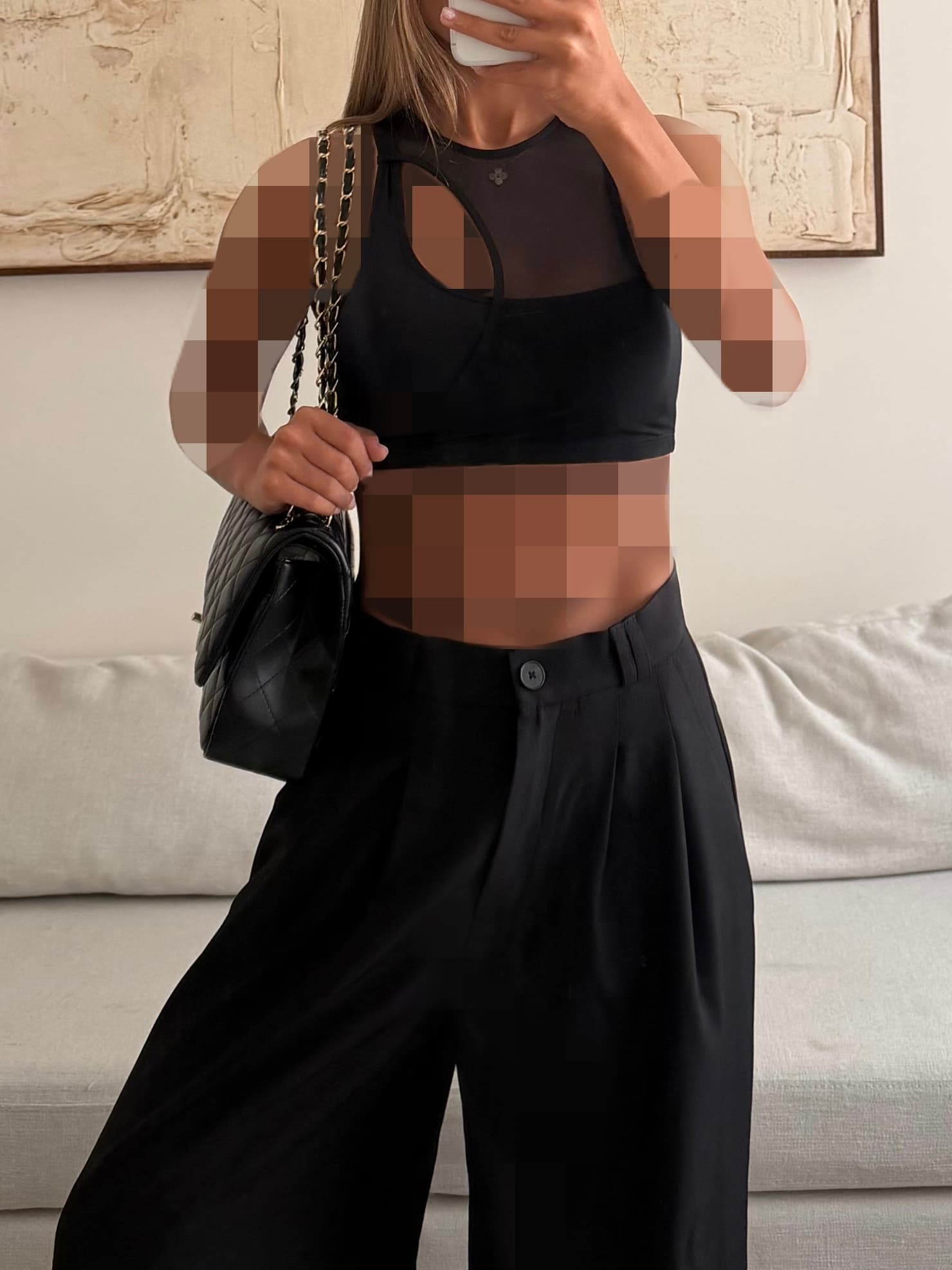 H&M | Mesh Panel Cut-Out Top — تصویر ۲