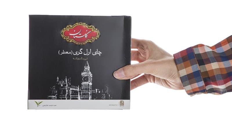 چای سیاه کیسه ای گلستان مدل ارل گری بسته 100 عددی — تصویر ۳