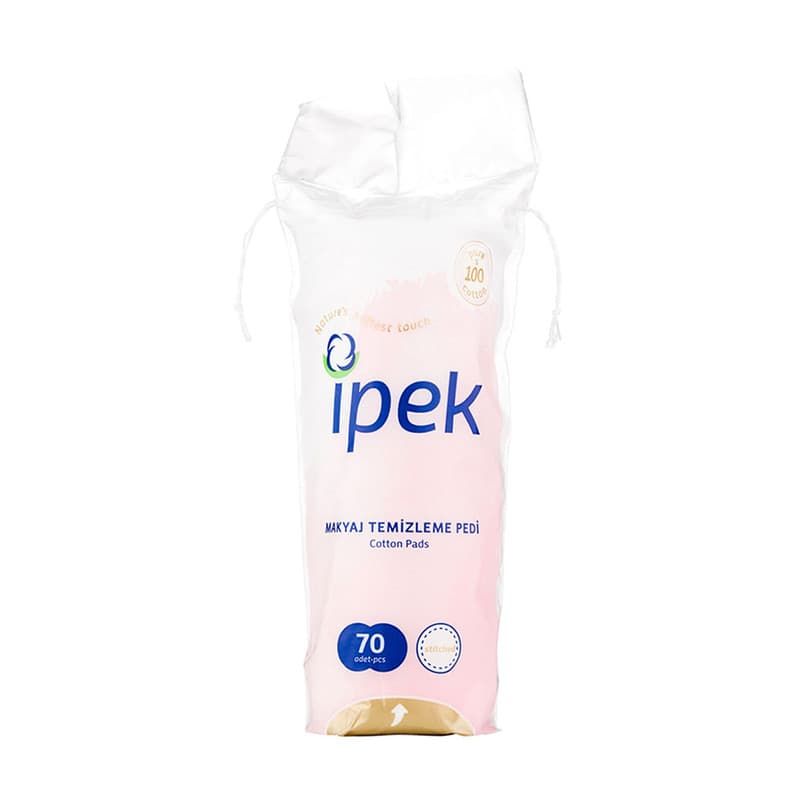پد پاک کننده آرایش ایپک مدل Cotton بسته 70 عددی سایز 50 در 50