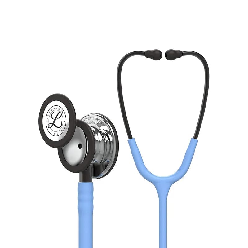 گوشی پزشکی لیتمن مدل کلاسیک 3 رنگ آبی یخی آینه‌ ای دودی 5959 | Littmann Classic iii 5959