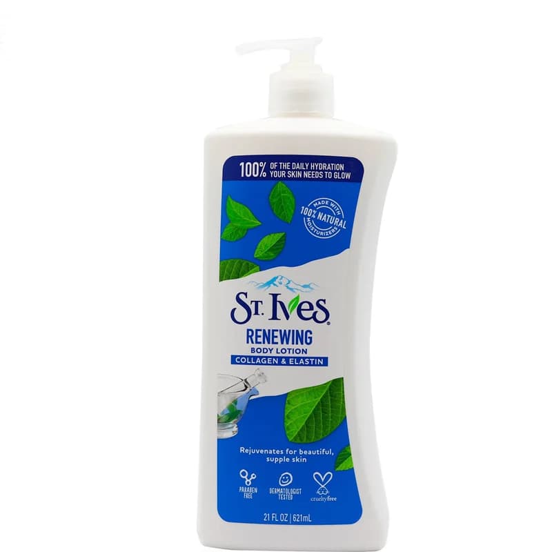 لوسیون بدن بازسازی کننده عصاره کلاژن و الاستین ( نعنا ) سینت ایوز 621ml