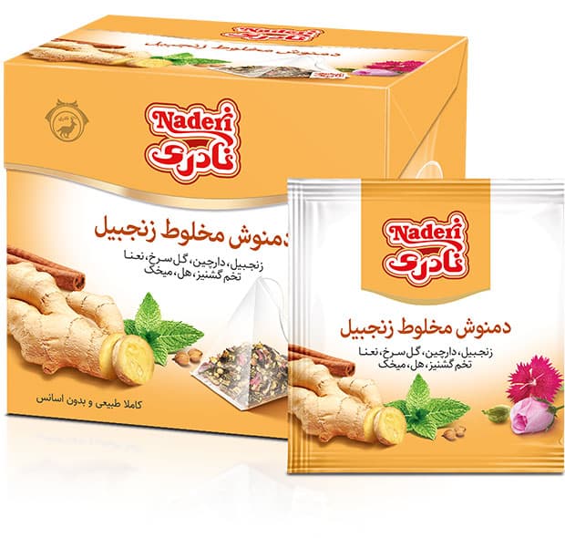 دمنوش مخلوط زنجبیل (کیسه ي هرمی) _ نادری