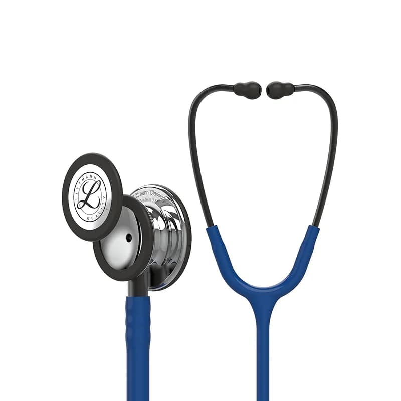 گوشی پزشکی لیتمن مدل کلاسیک 3 رنگ سرمه ای آینه‌ ای 5863 | Littmann Classic iii 5863