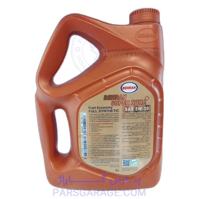 روغن موتور SN سوپر رانا بهران Behran حجم 4 لیتر 5W-30 — تصویر ۲