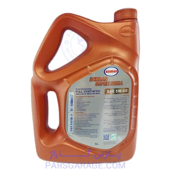روغن موتور SN سوپر رانا بهران Behran حجم 5 لیتر 5W-40 — تصویر ۲