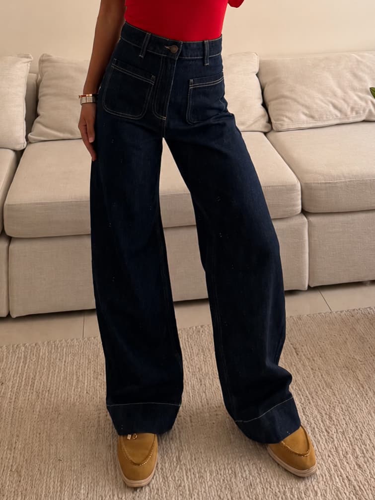 شلوار واید لگ ANKO | Navy