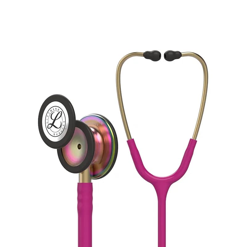 گوشی پزشکی لیتمن مدل کلاسیک 3 رنگ تمشکی رنگین کمانی 5806 | Littmann Classic iii 5806
