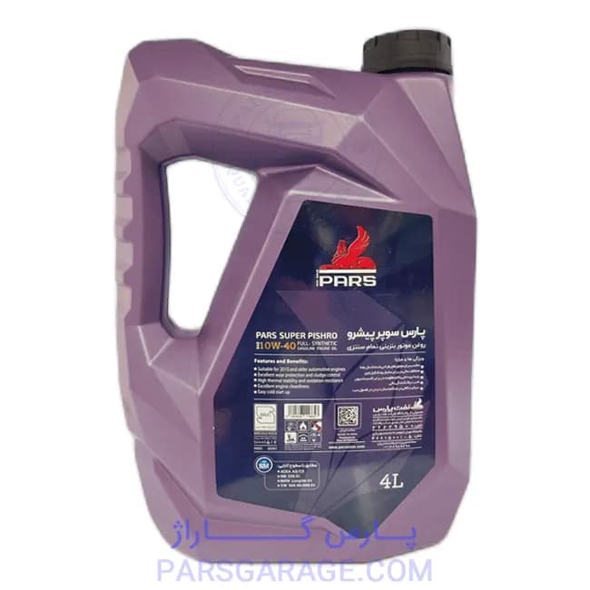 روغن موتور SM سوپر پیشرو پارس Pars حجم 4 لیتر 10W-40 — تصویر ۲
