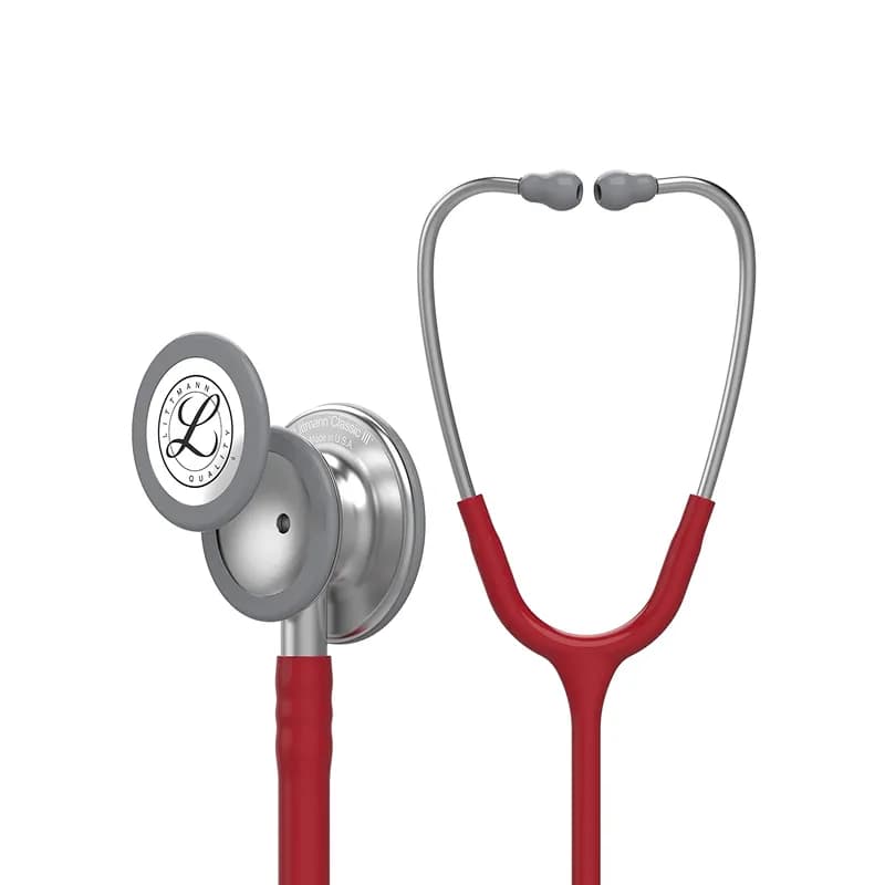 گوشی پزشکی لیتمن مدل کلاسیک 3 رنگ زرشکی 5627 | Littmann Classic iii 5627