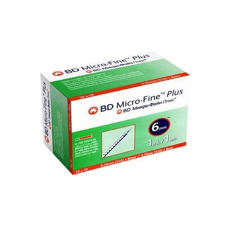 سرنگ انسولین BD سایز 1 میلی لیتری/ بسته 100 عددی