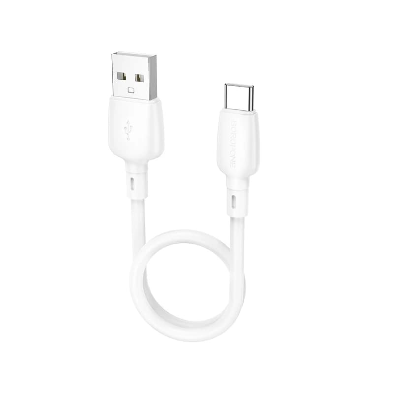 کابل بروفون مدل BX93 | کابل USB-A به USB-C 27 واتی 25 سانتی‌متری با محافظت هوشمند