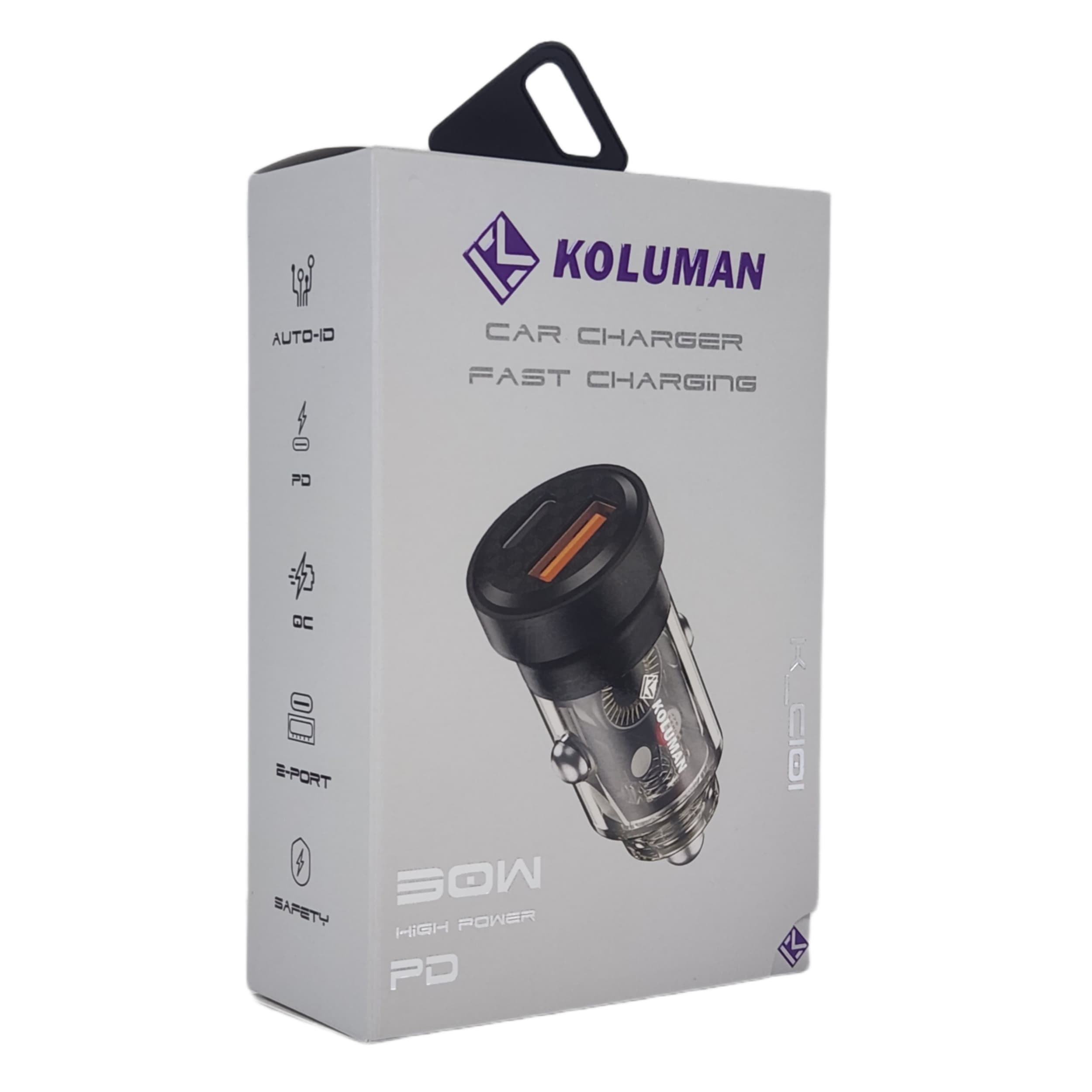 شارژر فندکی کلومن اورجینال مدل KOLUMAN K-C101 سوپر فست شارژ PD 30W — تصویر ۴