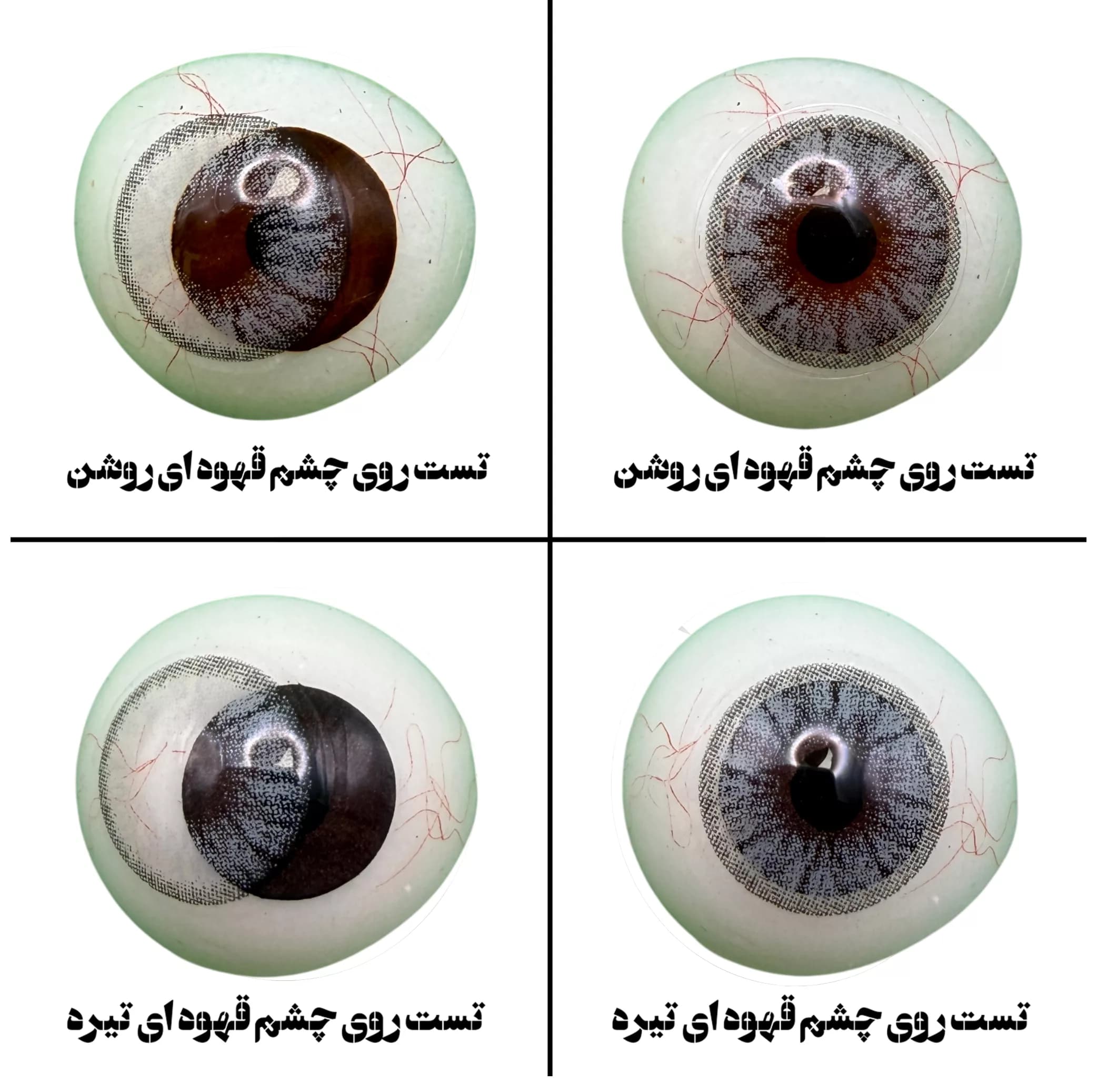 لنز چشم بیوتی مدل 06 کد NOB210 رنگ طوسی دوردار — تصویر ۳
